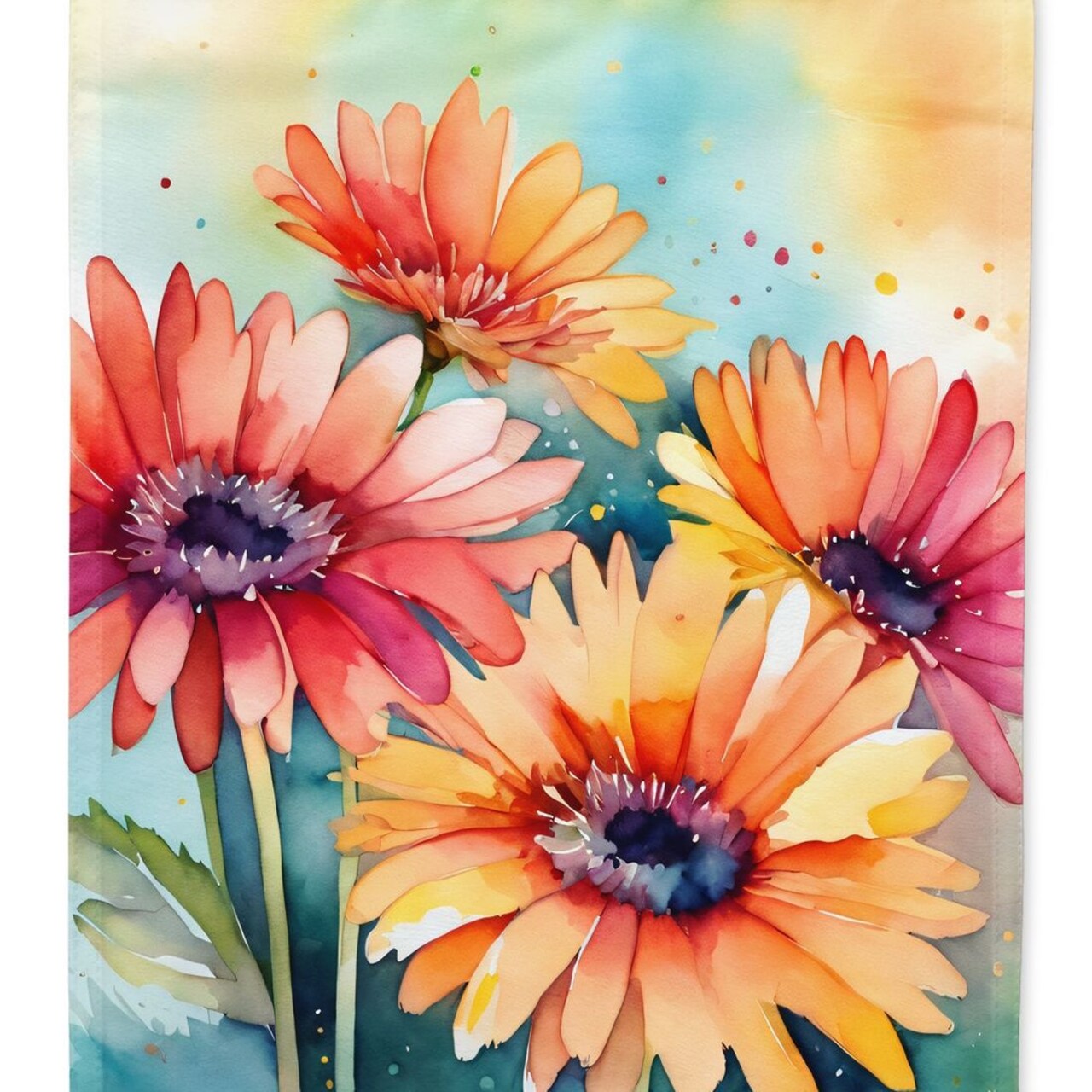 Edge Collections - 11 1/4" X 15 1/2" - Multicolor - Gerbera Daisies Decorative Garden Flag - 1 Piece